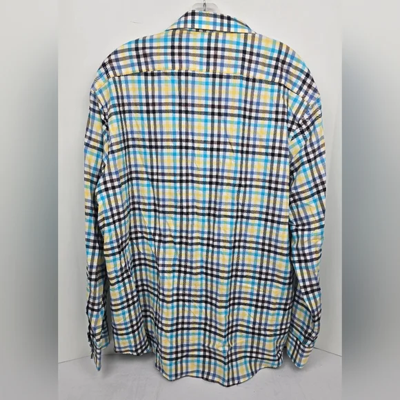 Penguin Men’s Plaid Flannel Button Up Heritage Slim Fit Size 18 34/35 NWT Cream - Picture 5 of 10